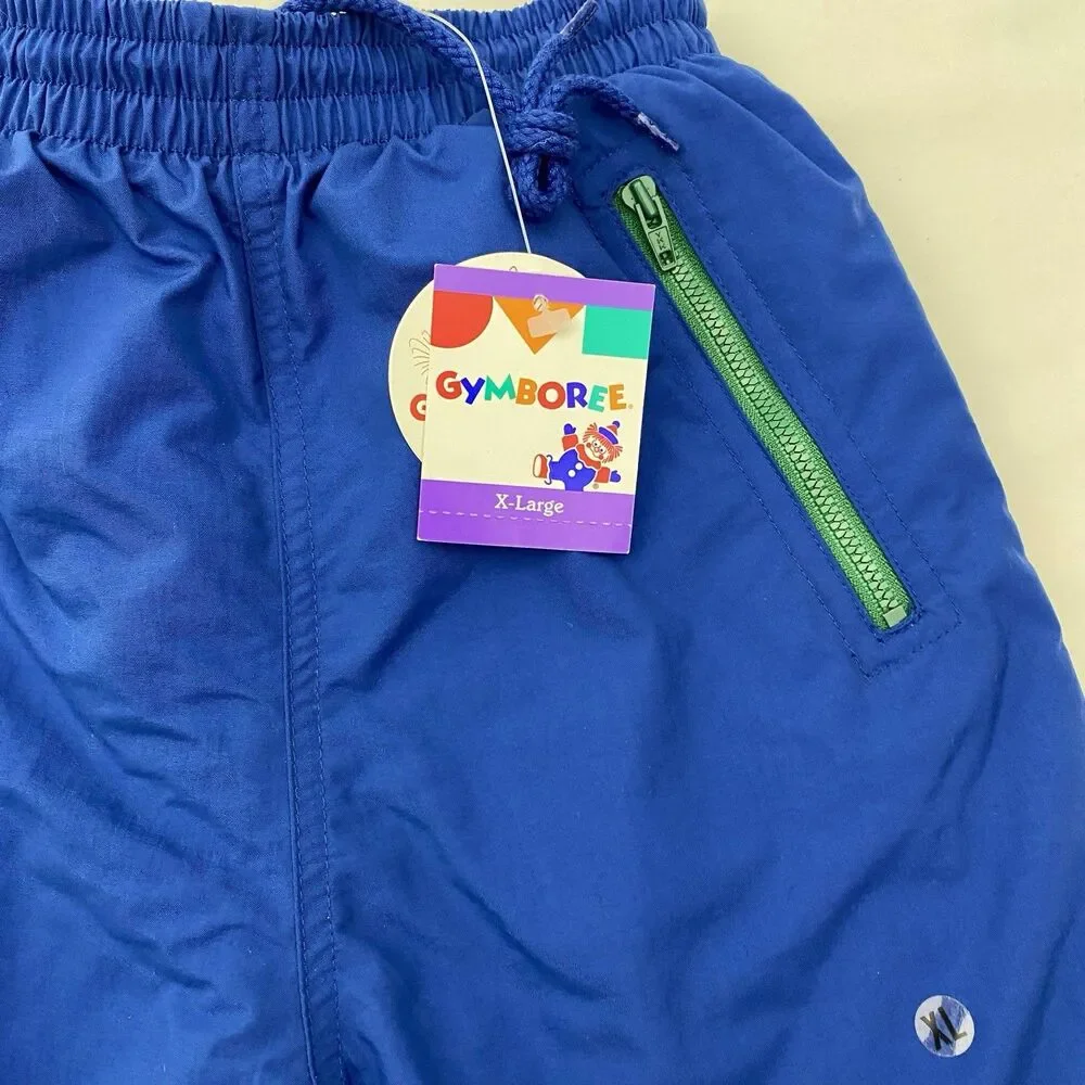 Gymboree Snow Pants Boys XL Blue Vintage Rainbow Tag Pull On Winter Outdoor